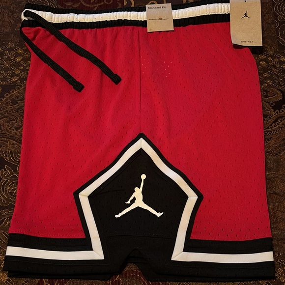 Jordan Red and Black Athletic Shorts - Picture 1 of 8